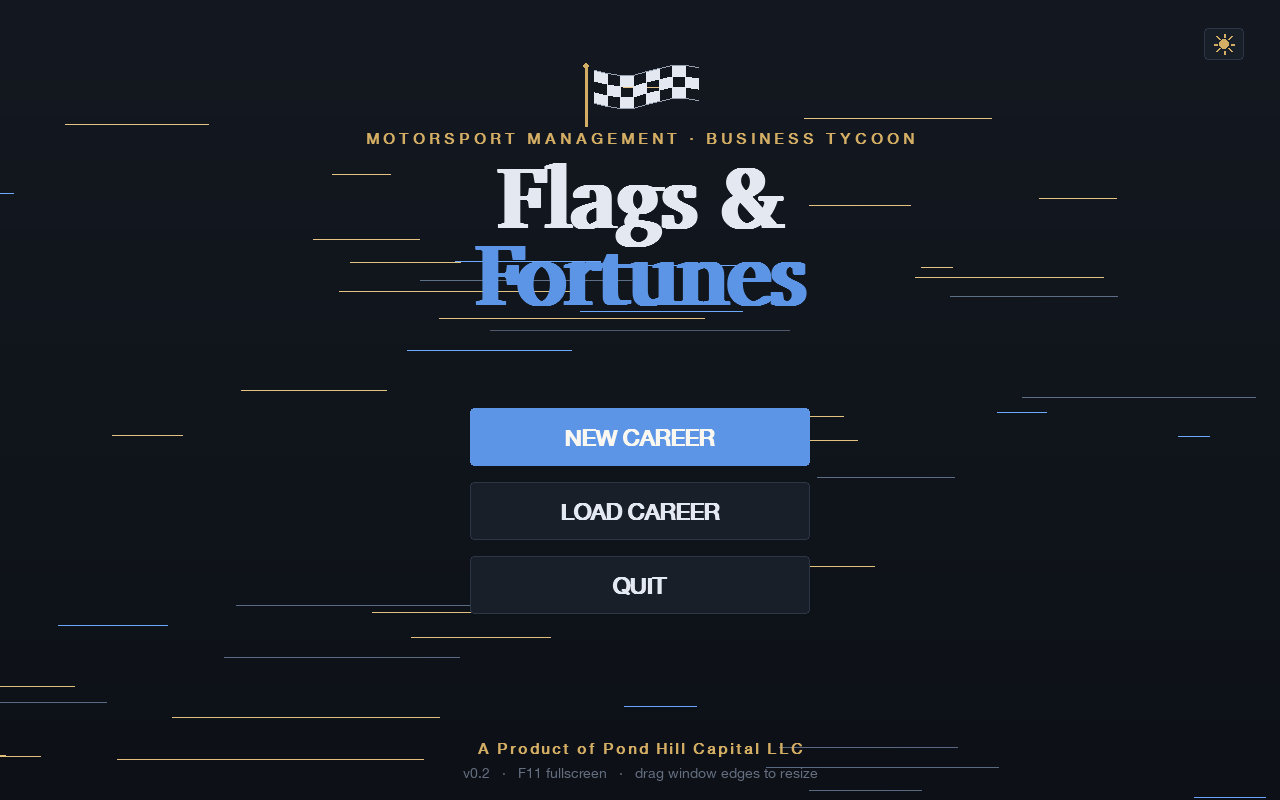 Flags & Fortunes title screen